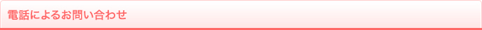 電話によるお問い合わせ